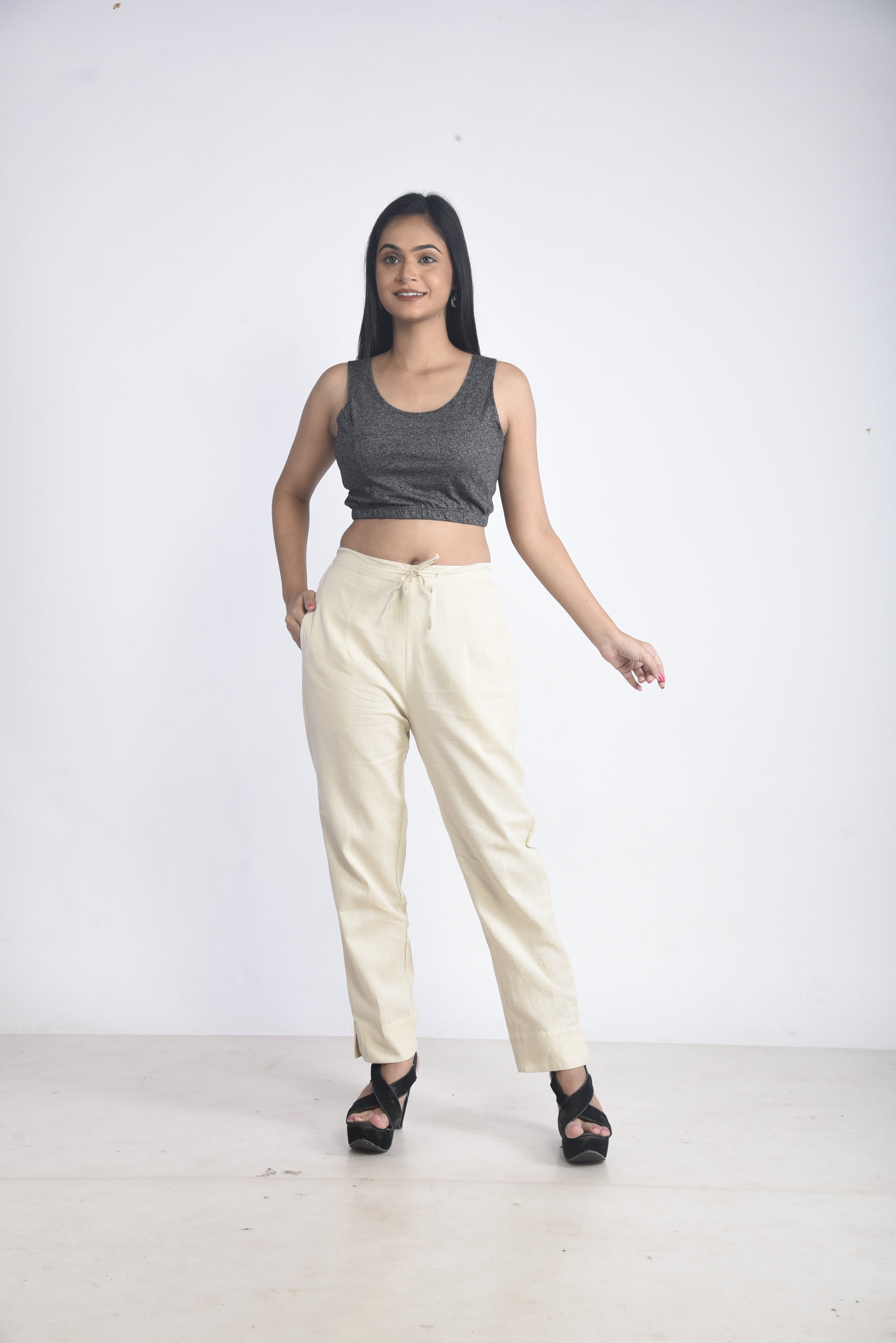 Cream-Tone Premium Cotton Trouser