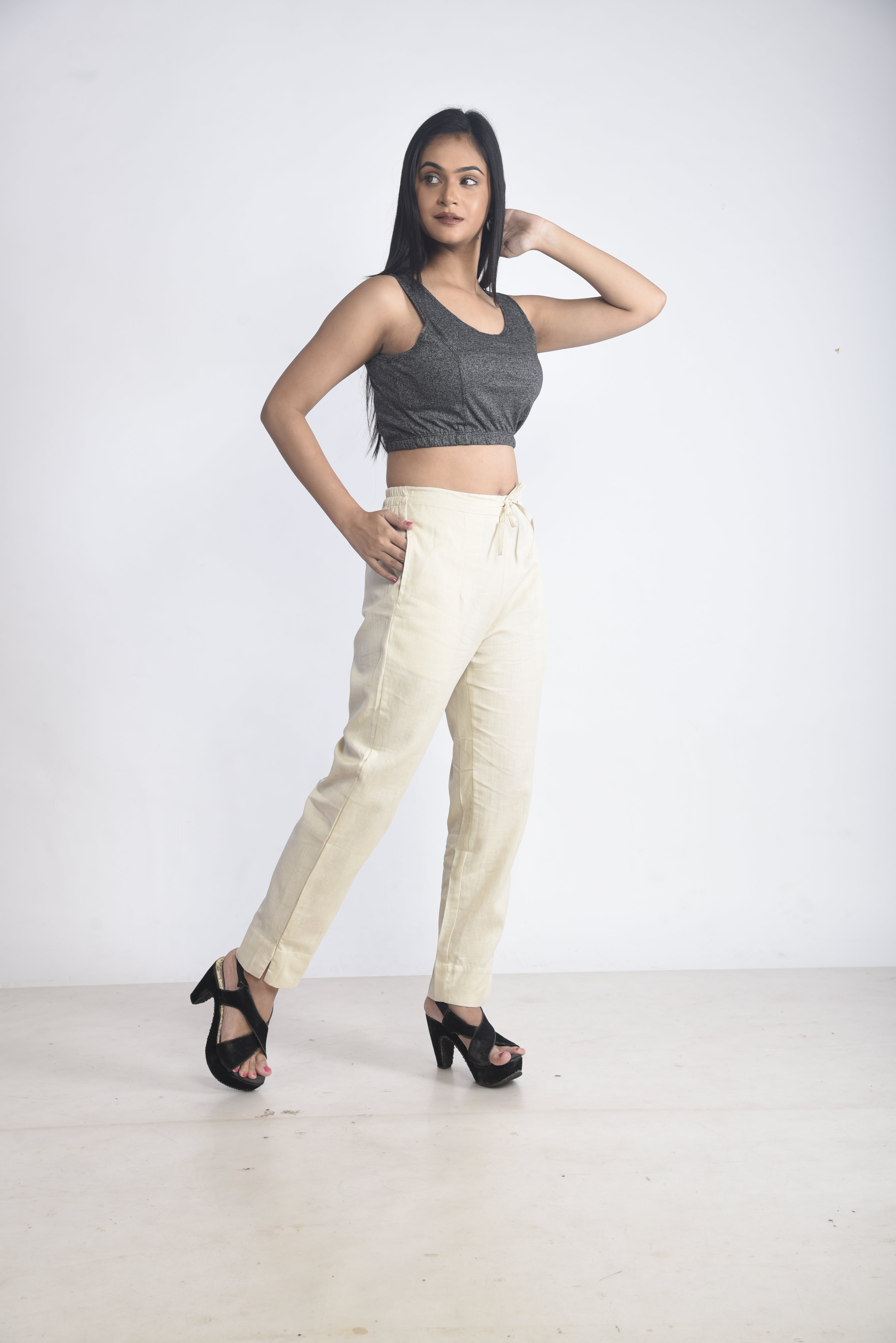 Cream-Tone Premium Cotton Trouser