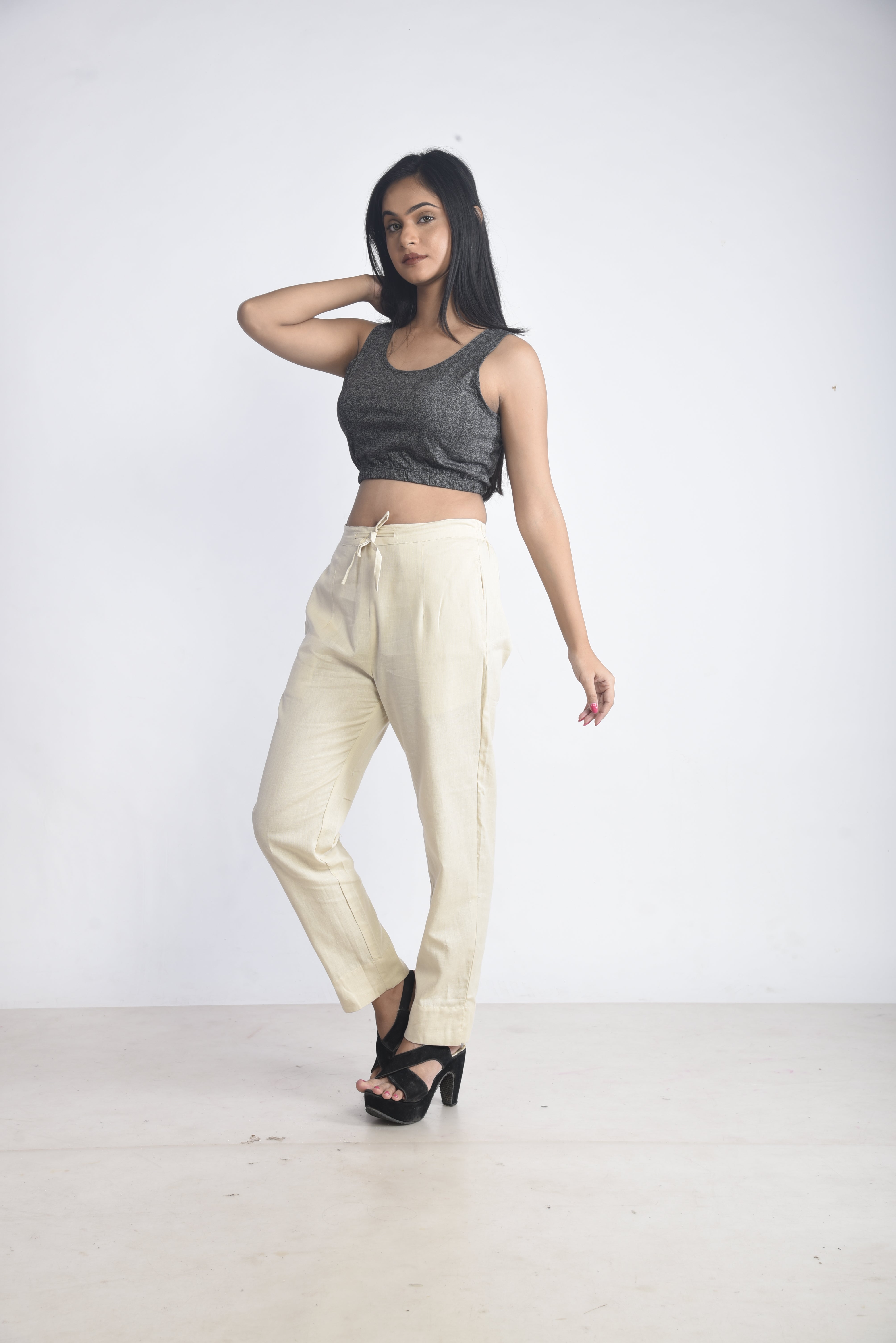 Cream-Tone Premium Cotton Trouser