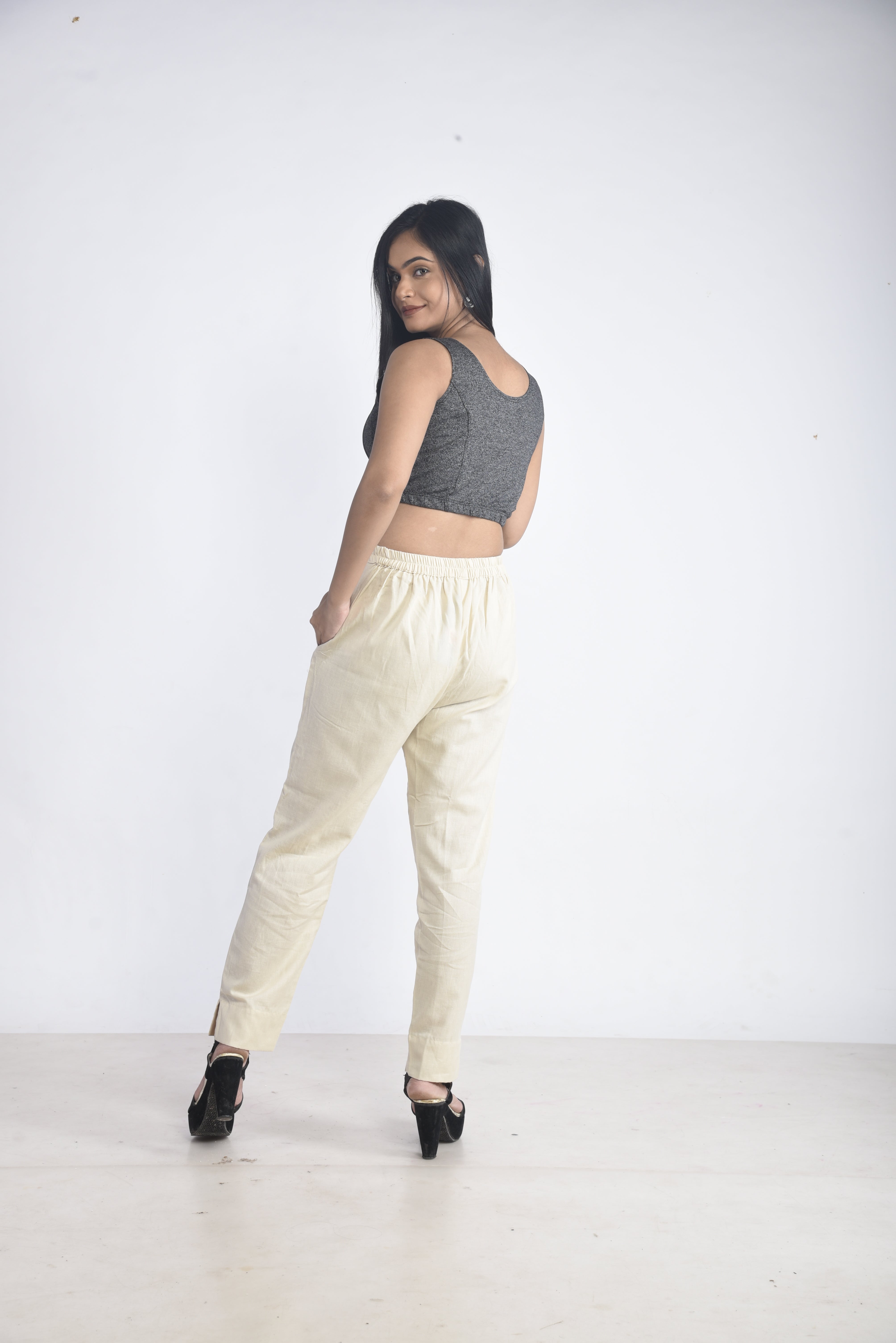 Cream-Tone Premium Cotton Trouser