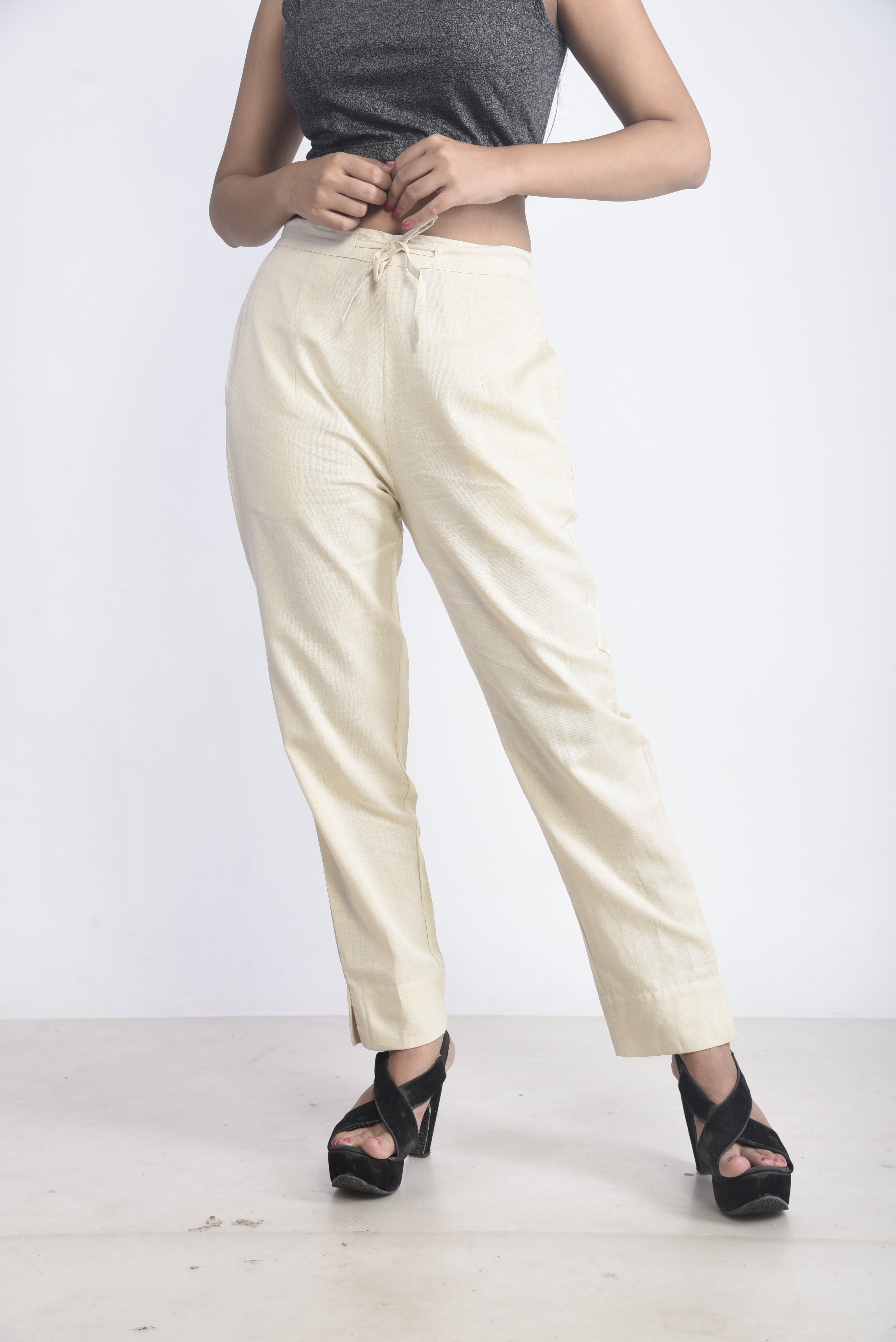 Cream-Tone Premium Cotton Trouser