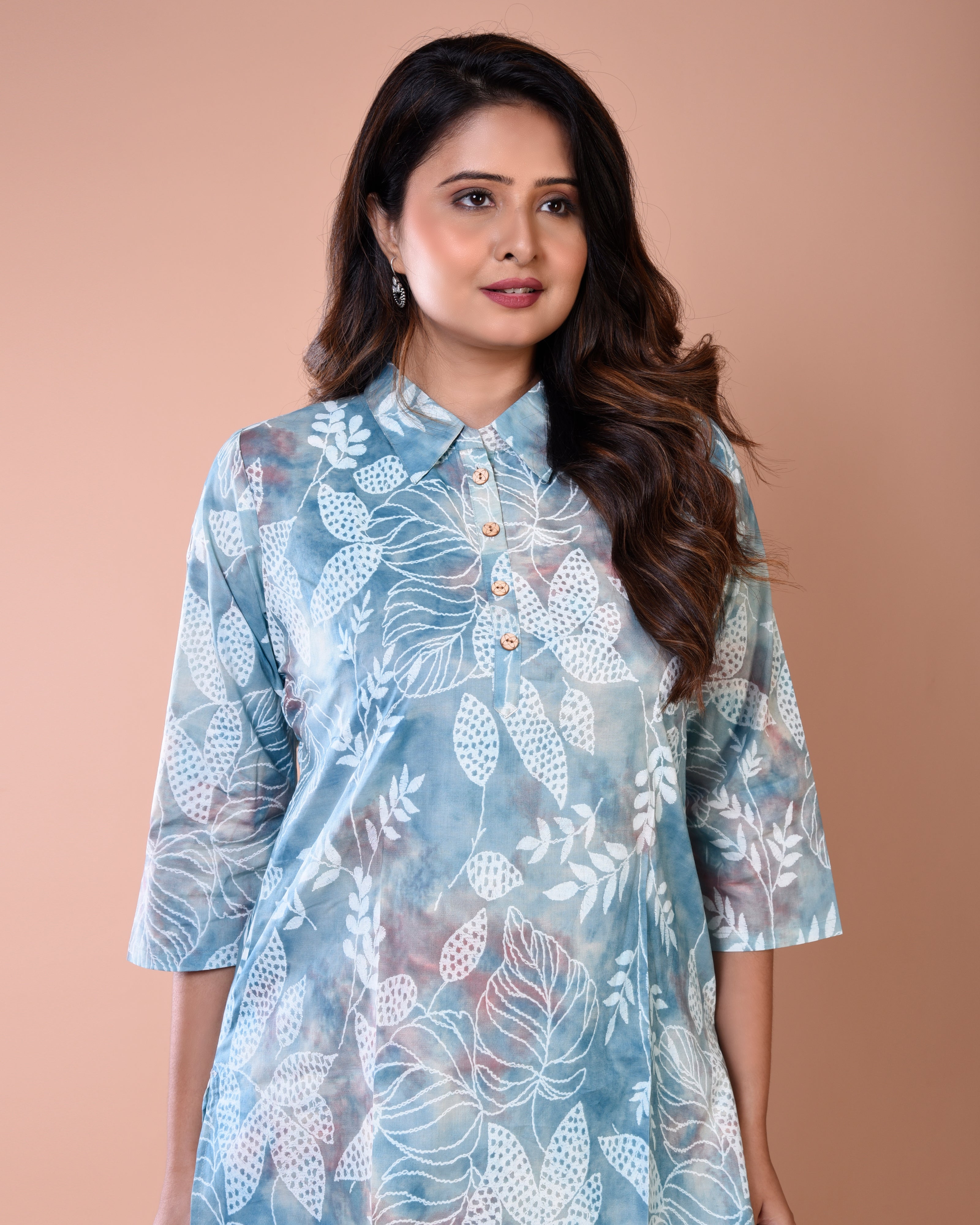 Ice Blue Premium Cotton Co-ord Sets