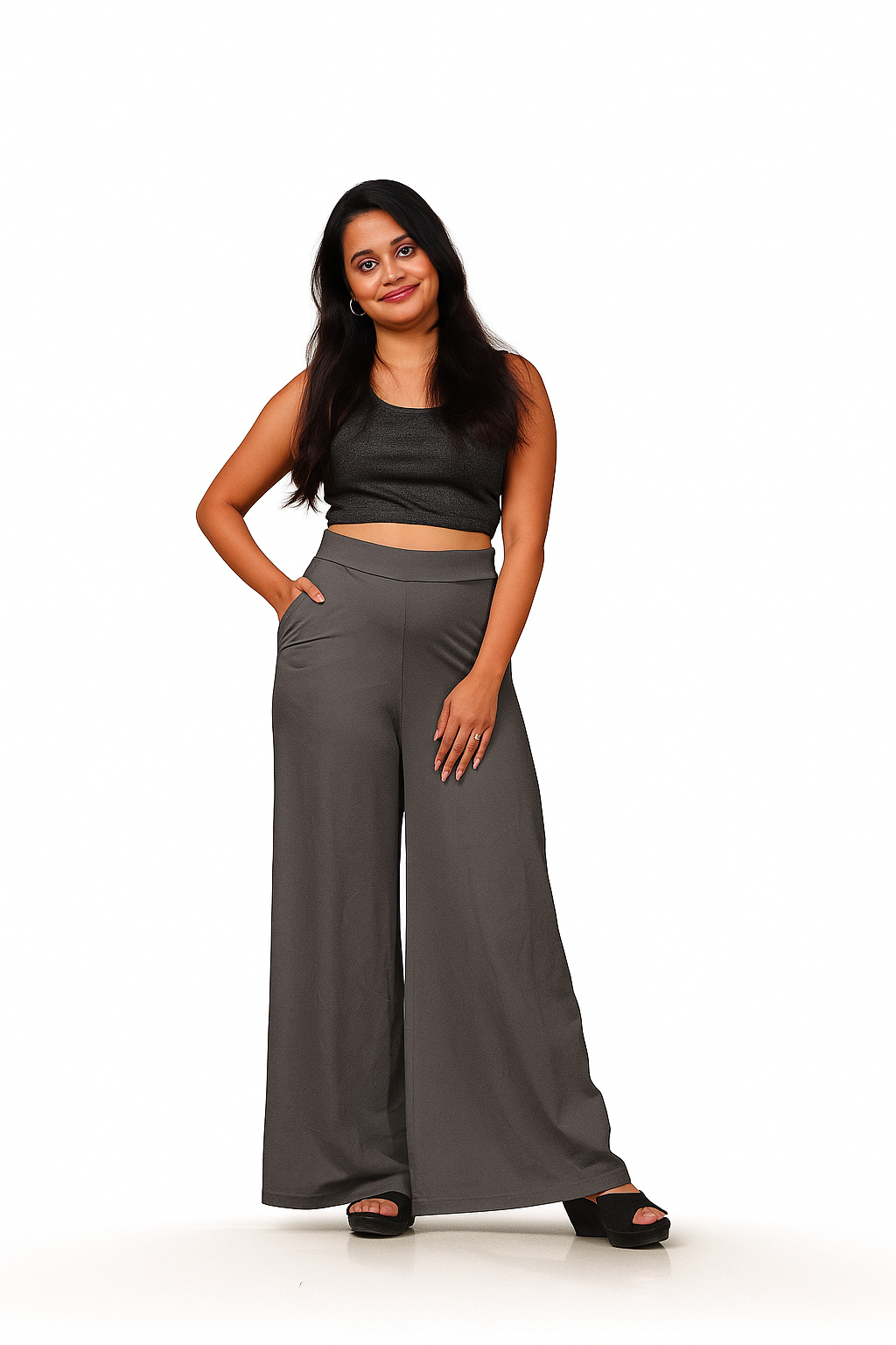 Premium Trendy Solid-Color Palazzo Pants