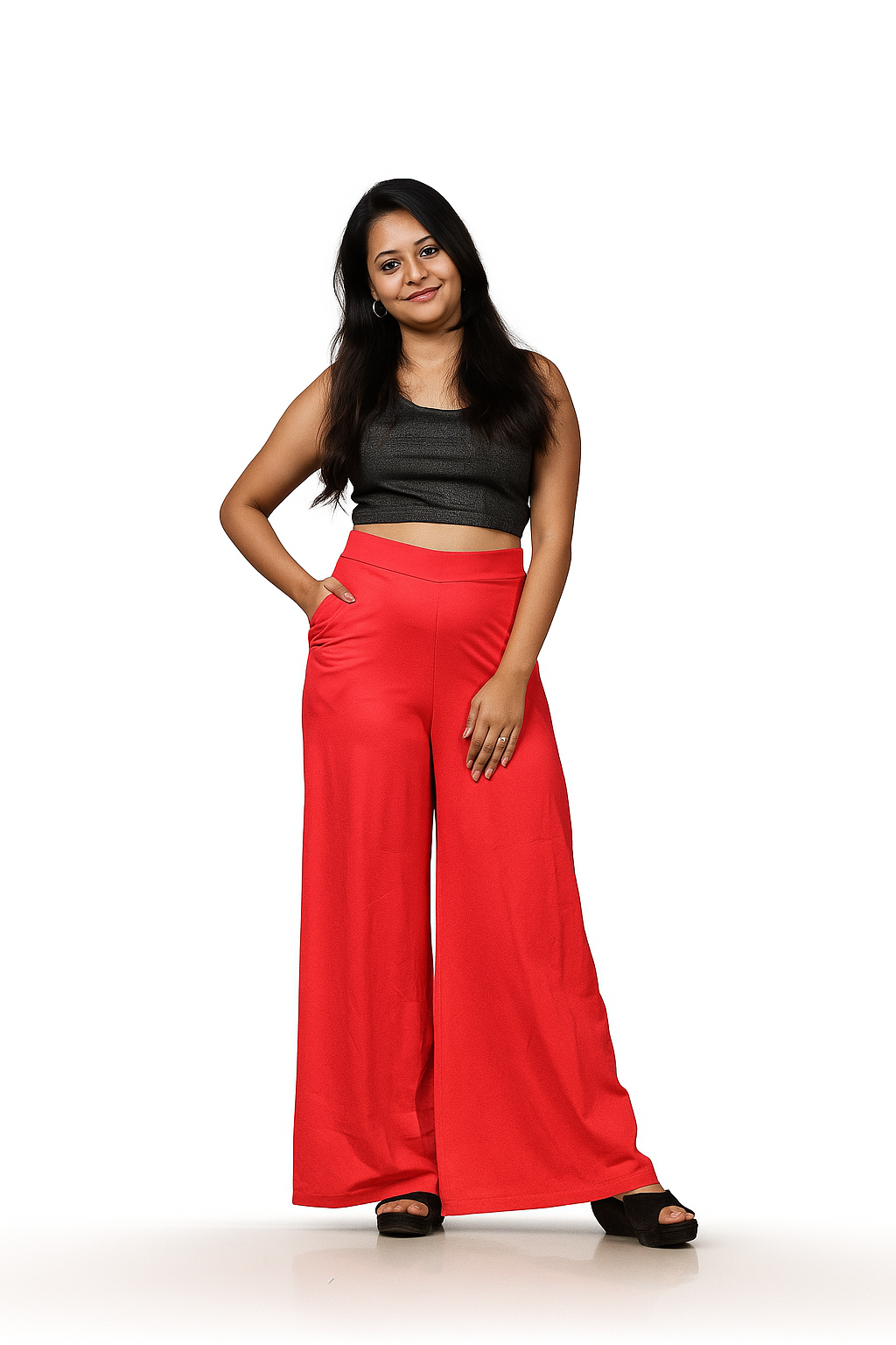 Women's Premium Fit Relaxed Palazzo Bottom Pants